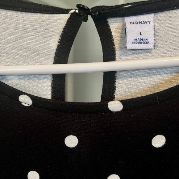 NWOT Ponte-Knit Polka Dot Swing Dress 3/4 Length Sleeves - Picture 6 of 7